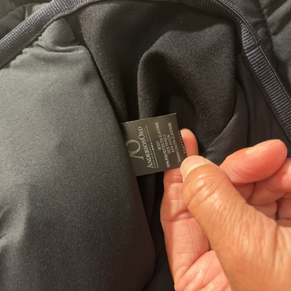 Anderson Ord Corlys Pullover Medium Quarter Zip Jacket Golf Black Quilted Men's - Picture 7 of 7